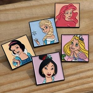 Disney Princess Brooch Set - Multicolor